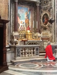 Fr. Peter Praying at the Tomb of Saint Jude Thaddeus