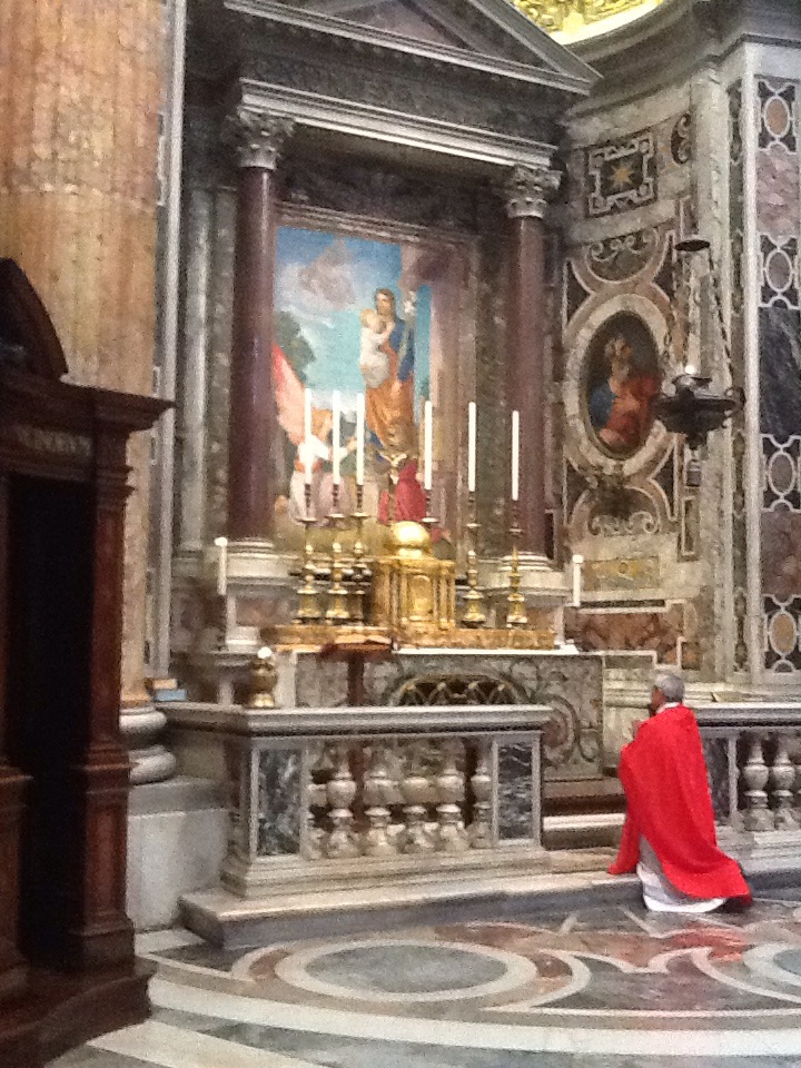 Fr. Peter in Rome at St. Jude Tomb - St. Jude Shrine