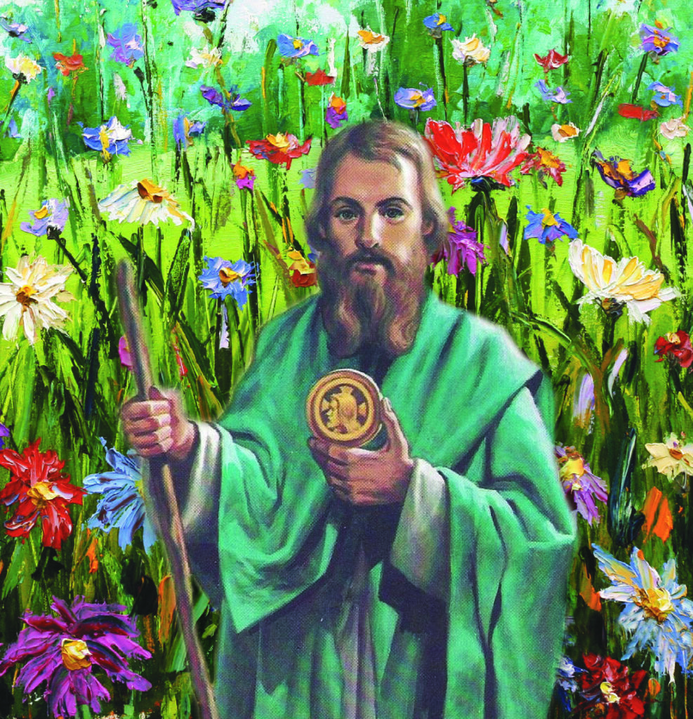 St. Jude with flowers