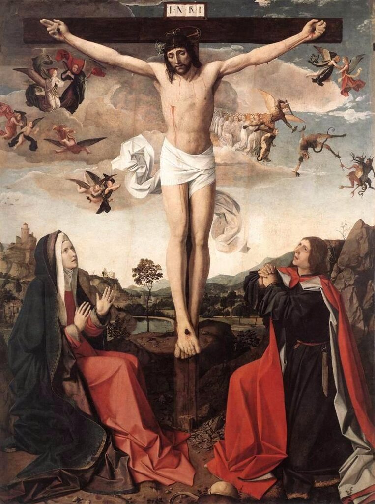 Crucifixion by Josse Lieferinxe