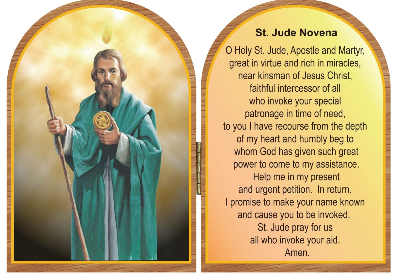 St. Jude Standing Diptych St. Jude Shrine