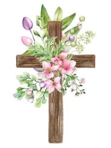 Easter Cross with Flowers
